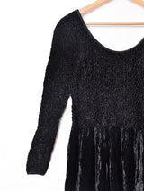 アメリカ製 長袖 シャーリング ベロアワンピース