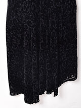 総柄 ベロアスリーブレスワンピース