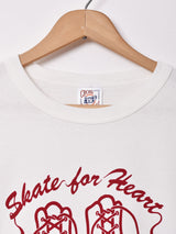 七分袖 ローラースケートプリント ベースボールTシャツ