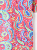 総柄 長袖ボアワンピース