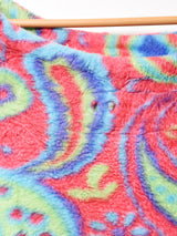 総柄 長袖ボアワンピース