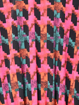 総柄 長袖ワンピース