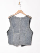 パッチワーク ピッグスキン レザーベスト