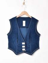 ステッチ コーデュロイベスト