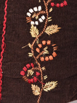 花刺繍 コーデュロイベスト