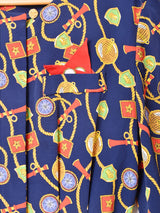 ベルト付き 総柄ワンピース