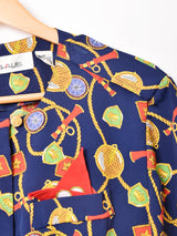 ベルト付き 総柄ワンピース