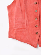 カラー スエードベスト