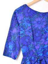 60's  花柄 長袖ワンピース