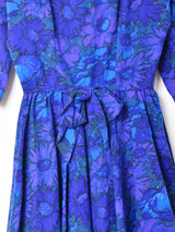 60's  花柄 長袖ワンピース