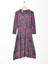 アメリカ製 花柄 長袖ワンピース