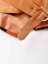 花柄 バックレザーベスト