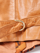 花柄 バックレザーベスト