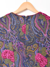 アメリカ製 花柄 長袖ワンピース