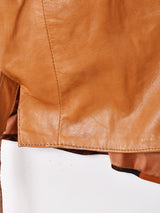 花柄 バックレザーベスト