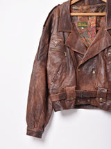 イタリア製 ダブルレザージャケット