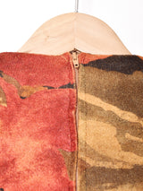 総柄 ベルト付き 長袖ワンピース