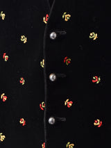 刺繍 ベロアベスト