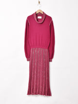 イタリア製 タートルネック ニット 長袖ワンピース