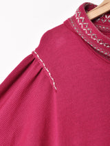 イタリア製 タートルネック ニット 長袖ワンピース