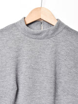 切り替えデザイン ハイネック 長袖ワンピース