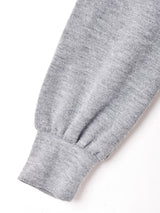 切り替えデザイン ハイネック 長袖ワンピース