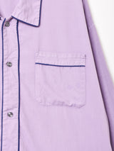 後染め パイピング パジャマ 長袖ワンピース