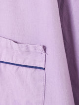 後染め パイピング パジャマ 長袖ワンピース