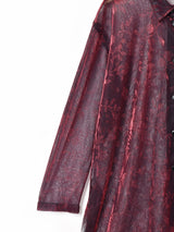 メタリック シアー長袖シャツ