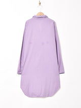 後染め パイピング パジャマ 長袖ワンピース