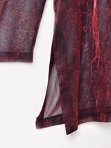 メタリック シアー長袖シャツ