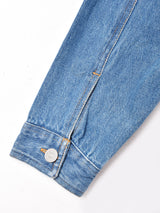 デニム オープンカラー 長袖ワンピース