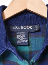 コーデュロイカラー チェック柄 長袖ワンピース