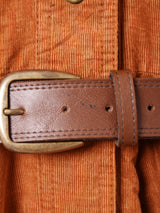 LizClaibone ベルト付き コーデュロイ 長袖ワンピース