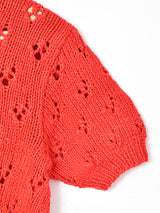 半袖 デザインニット