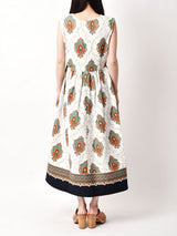 Emerald Motel ダマスク柄 キルトヘム スリーブレスワンピース