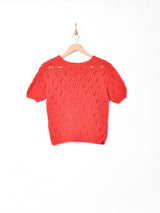 半袖 デザインニット