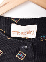 総柄 コーデュロイ 長袖ワンピース