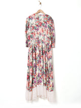 花柄 レースワンピース