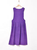 アメリカ製 サイドボタン コーデュロイ スリーブレスワンピース