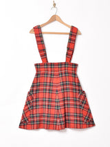 チェック柄 ジャンパースカート