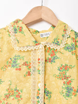 後染め 花柄ワンピース