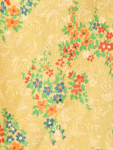 後染め 花柄ワンピース