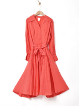 ピンドット 長袖ワンピース