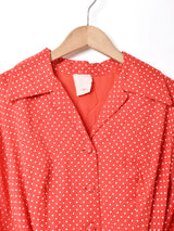 ピンドット 長袖ワンピース