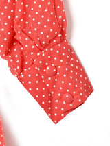 ピンドット 長袖ワンピース