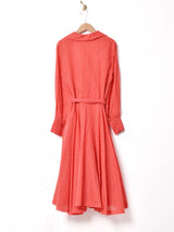 ピンドット 長袖ワンピース