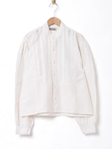 【2色展開】Emerald Motel レースデザイン スタンドカラー 長袖ブラウス