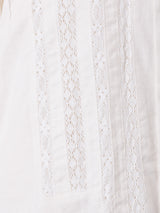 【2色展開】Emerald Motel レースデザイン スタンドカラー 長袖ブラウス