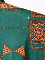 イギリス製 ベルト付き 総柄ワンピース